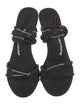 Alexander Wang Leather Crystal Embellishments Sandals