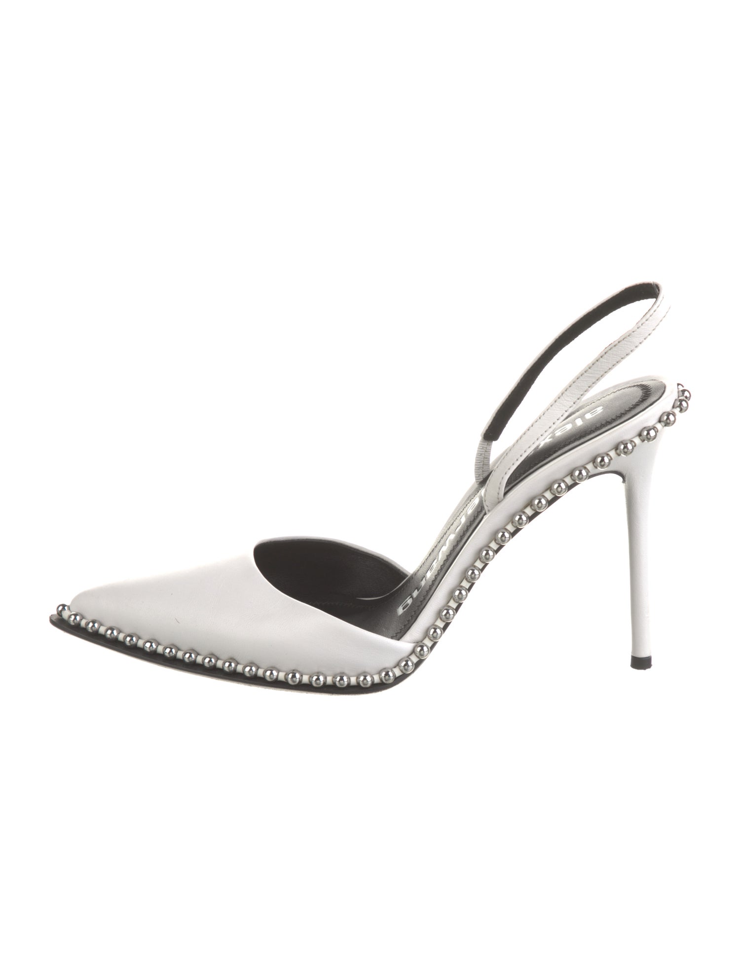 Alexander Wang Leather Studded Accents Slingback Pumps