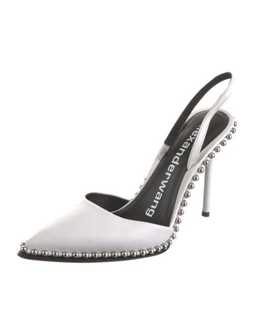 Alexander Wang Leather Studded Accents Slingback Pumps