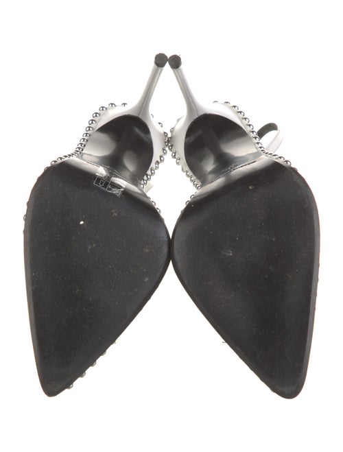 Alexander Wang Leather Studded Accents Slingback Pumps