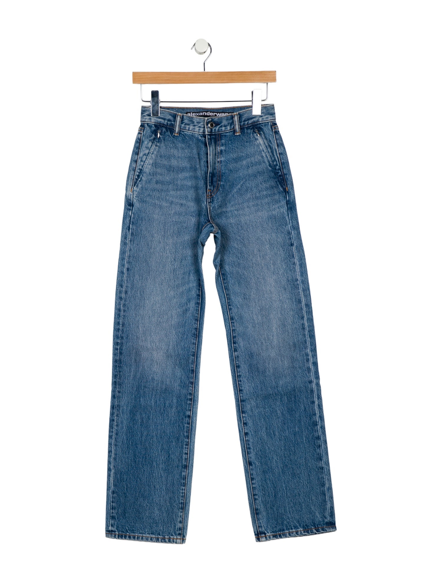 Alexander Wang Mid-Rise Straight Leg Jeans