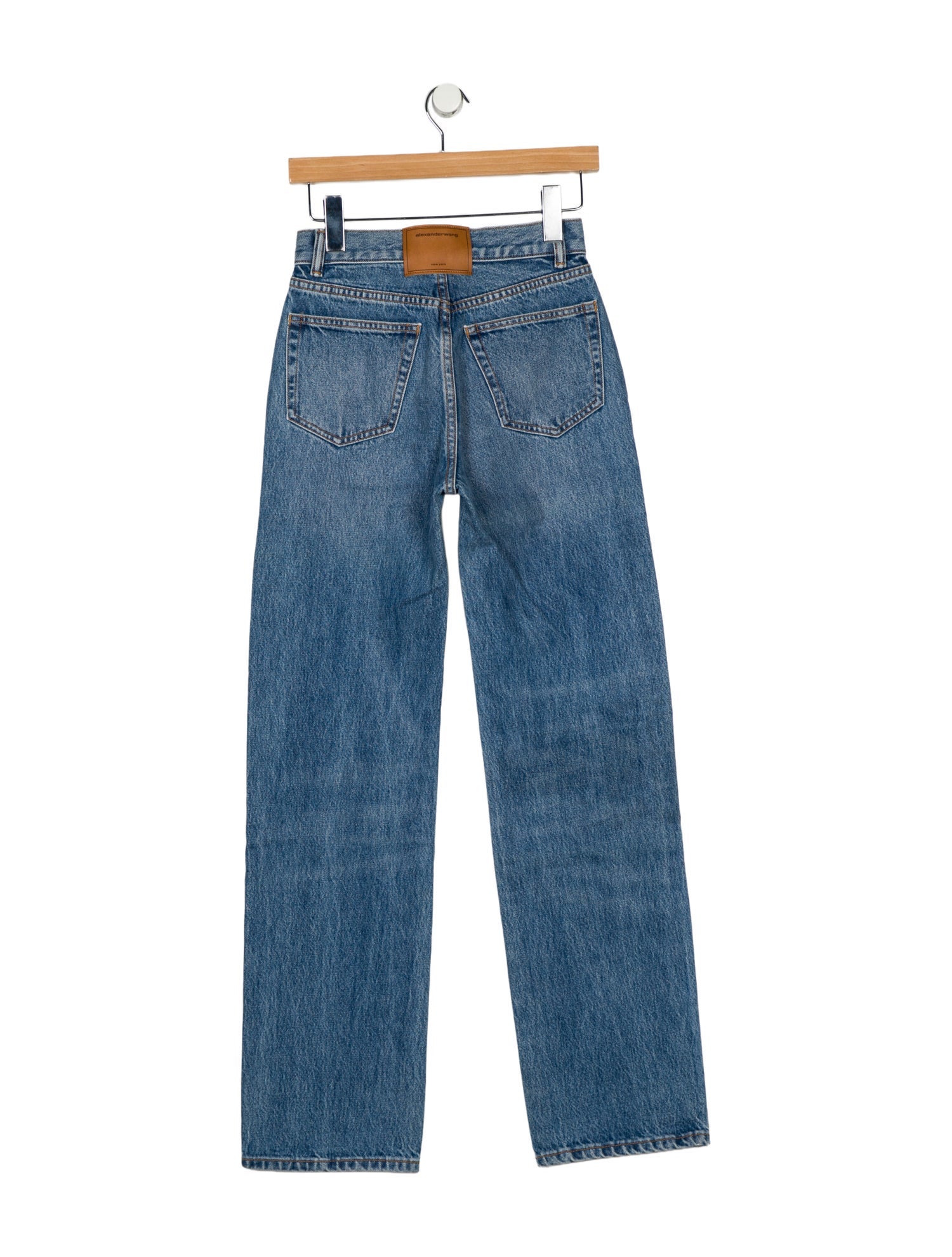 Alexander Wang Mid-Rise Straight Leg Jeans