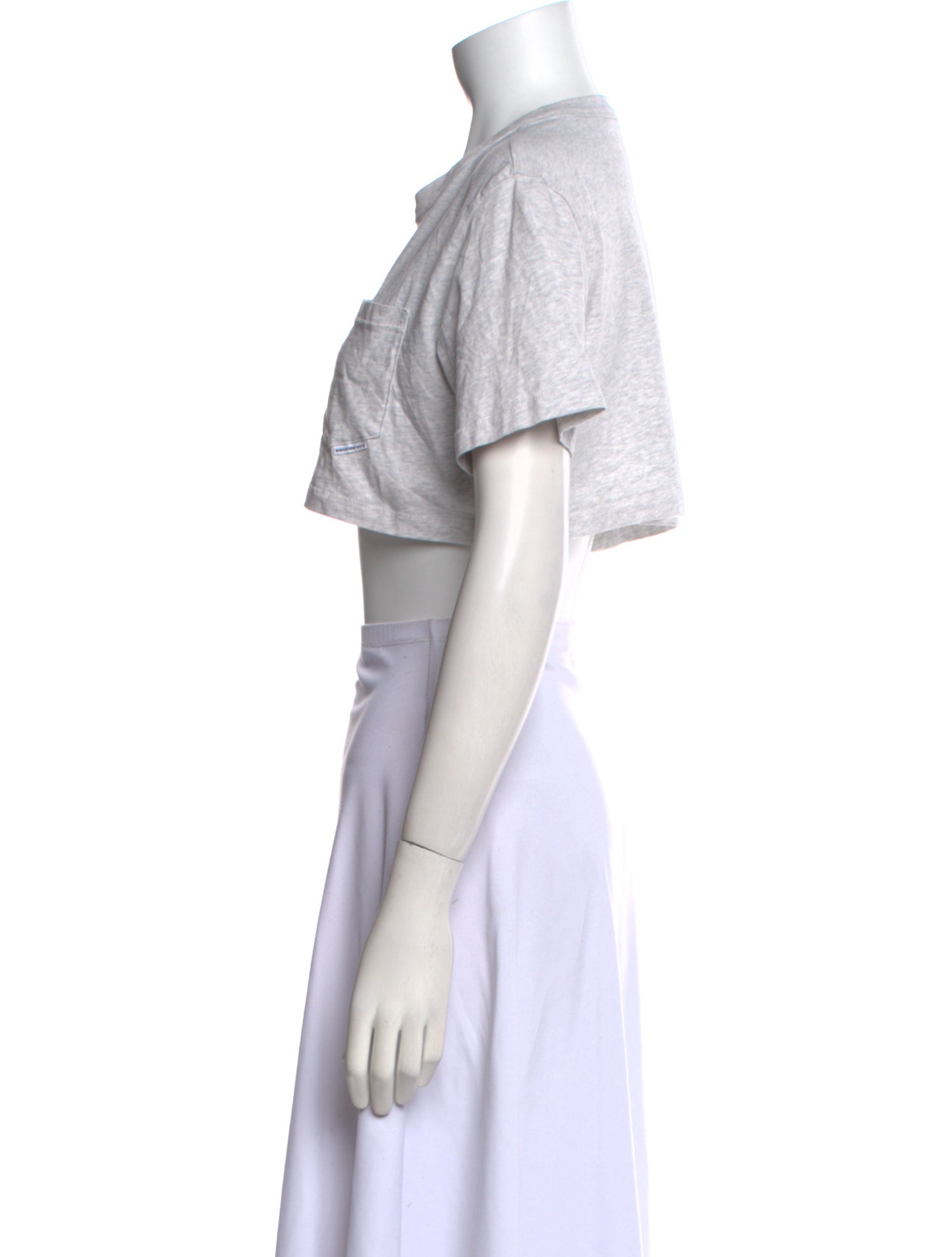 Alexander Wang Crew Neck Short Sleeve Crop Top