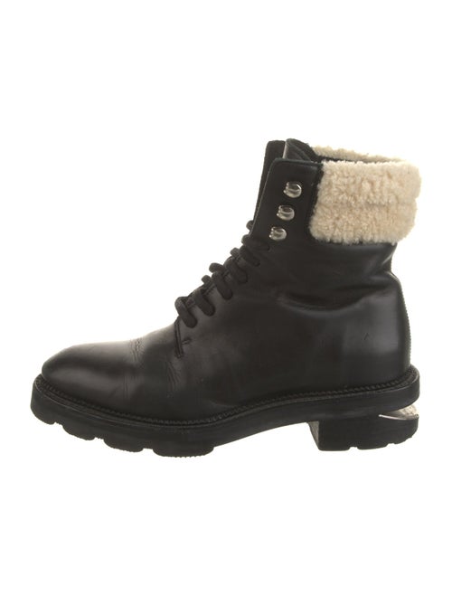 Alexander Wang Leather Printed Combat Boots