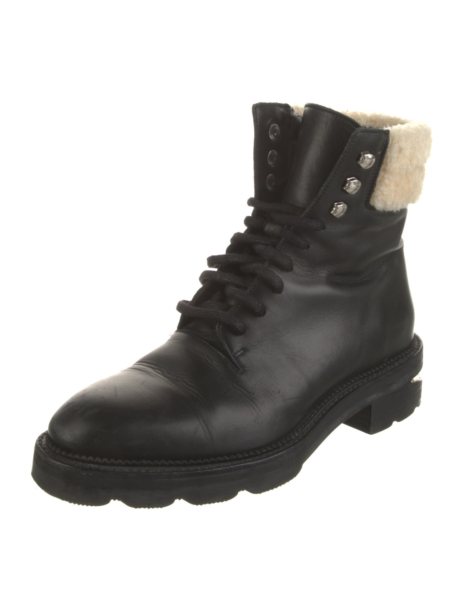 Alexander Wang Leather Printed Combat Boots