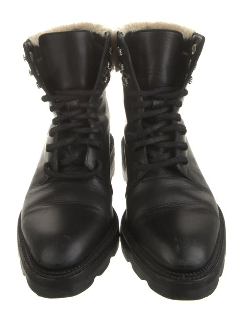 Alexander Wang Leather Printed Combat Boots