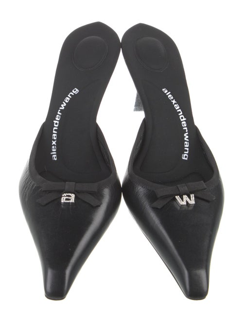 Alexander Wang Leather Bow Accents Mules