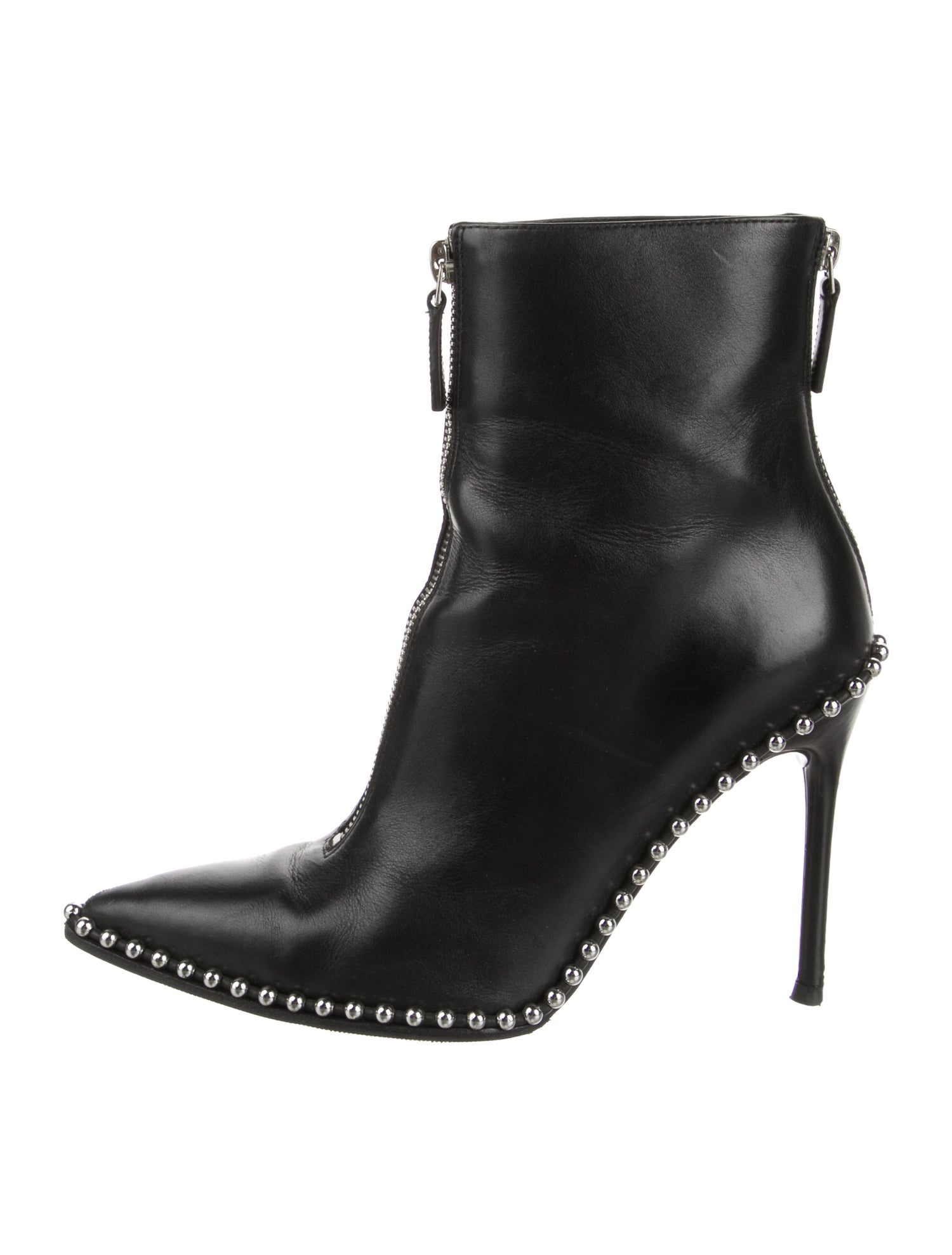 Alexander Wang Leather Studded Accents Boots