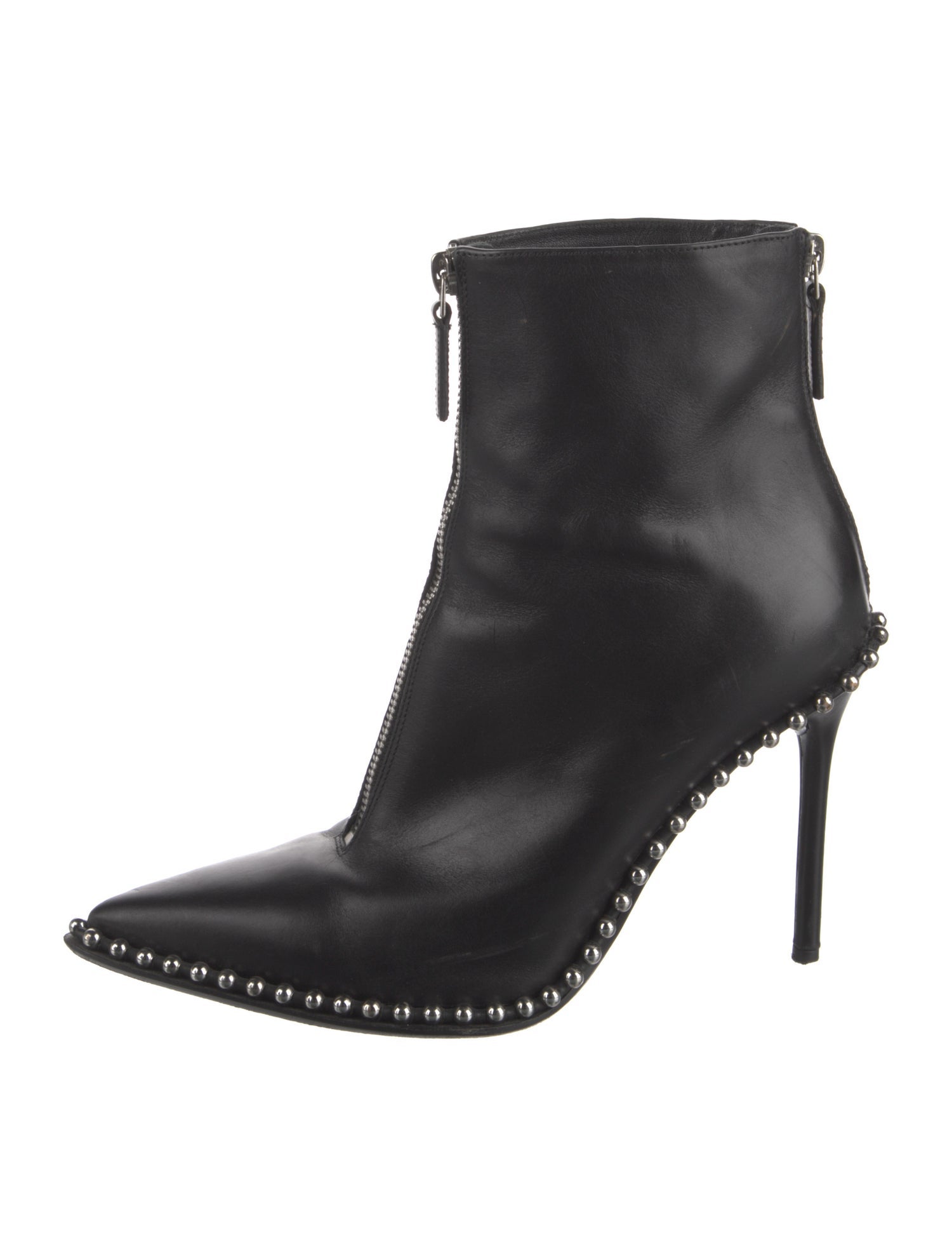 Alexander Wang Leather Studded Accents Boots