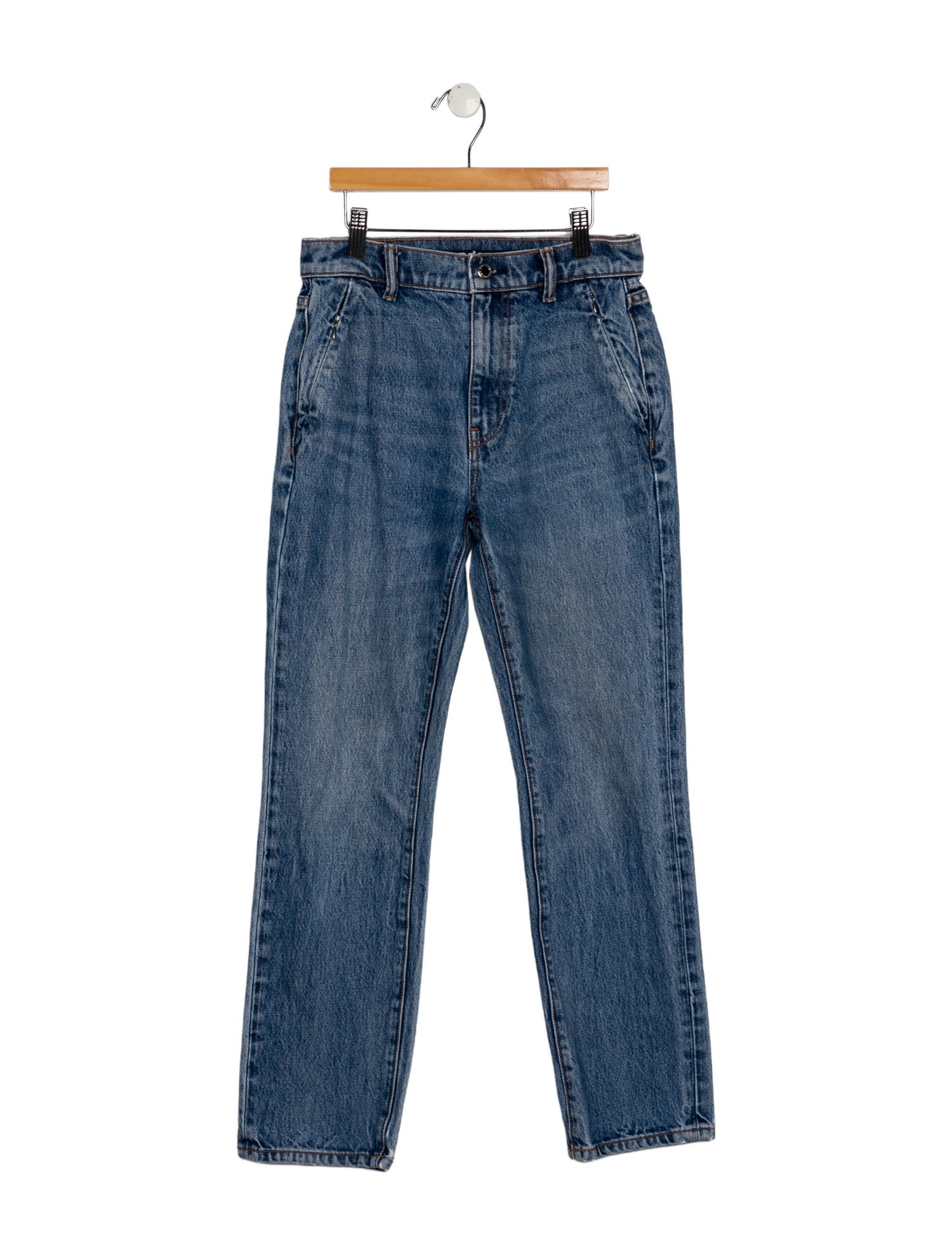 Alexander Wang Mid-Rise Straight Leg Jeans
