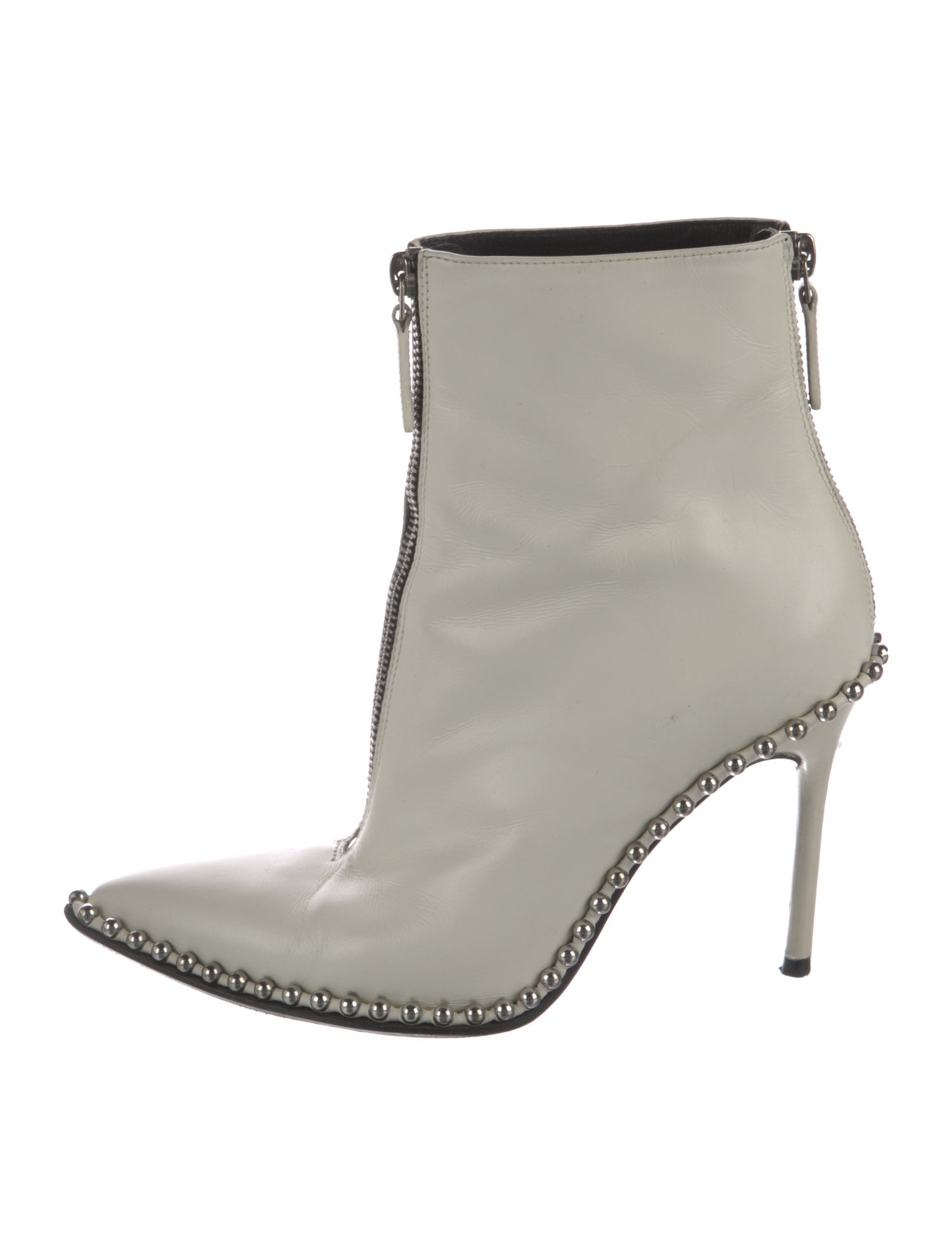 Alexander Wang Leather Studded Accents Boots