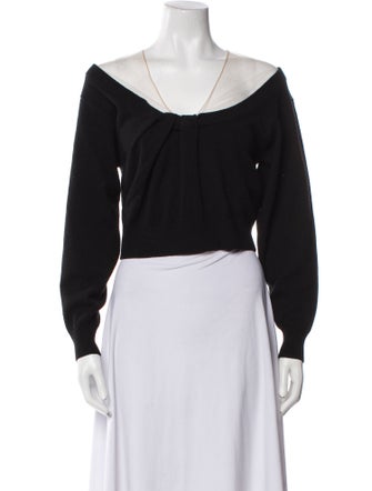 Alexander Wang Wool Off-The-Shoulder Crop Top