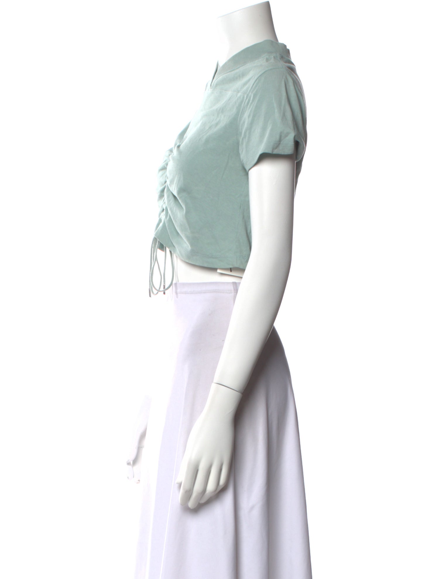 Alexanderwang.T V-Neck Short Sleeve Crop Top