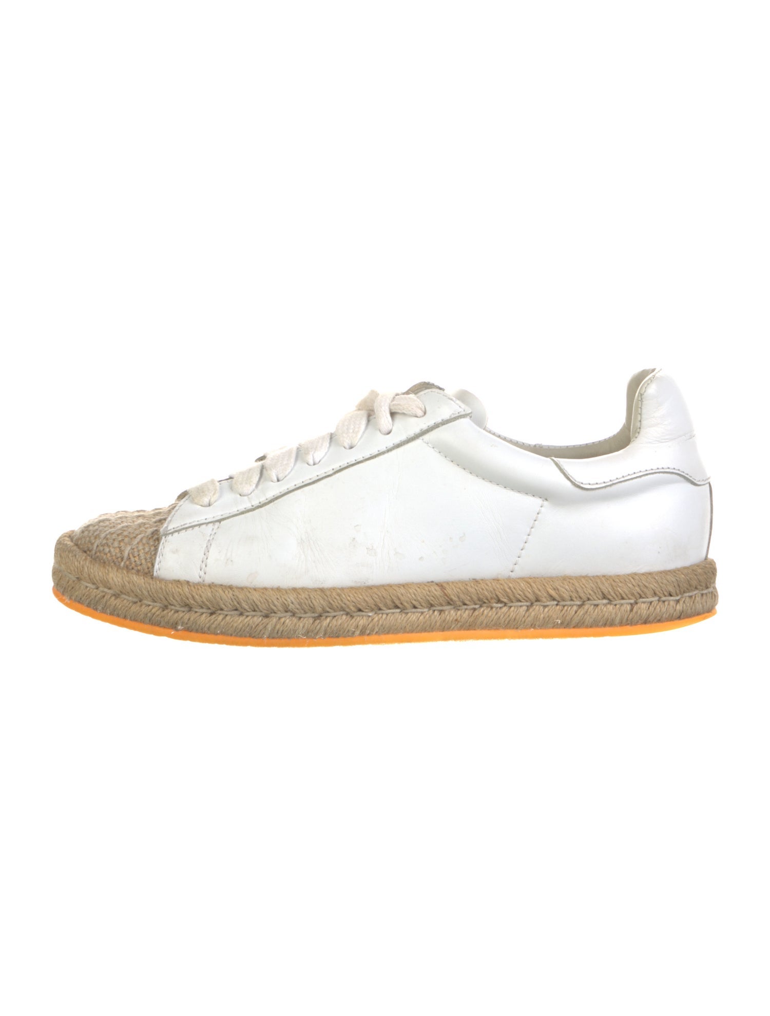 Alexander Wang Leather Colorblock Pattern Espadrille Sneakers