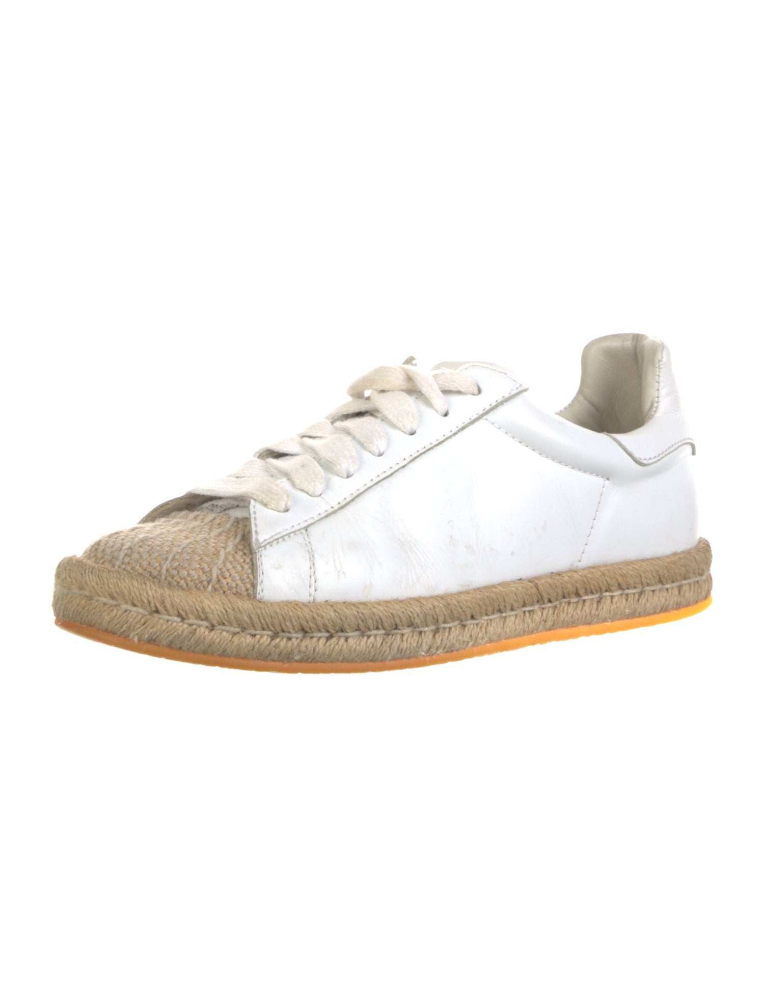 Alexander Wang Leather Colorblock Pattern Espadrille Sneakers