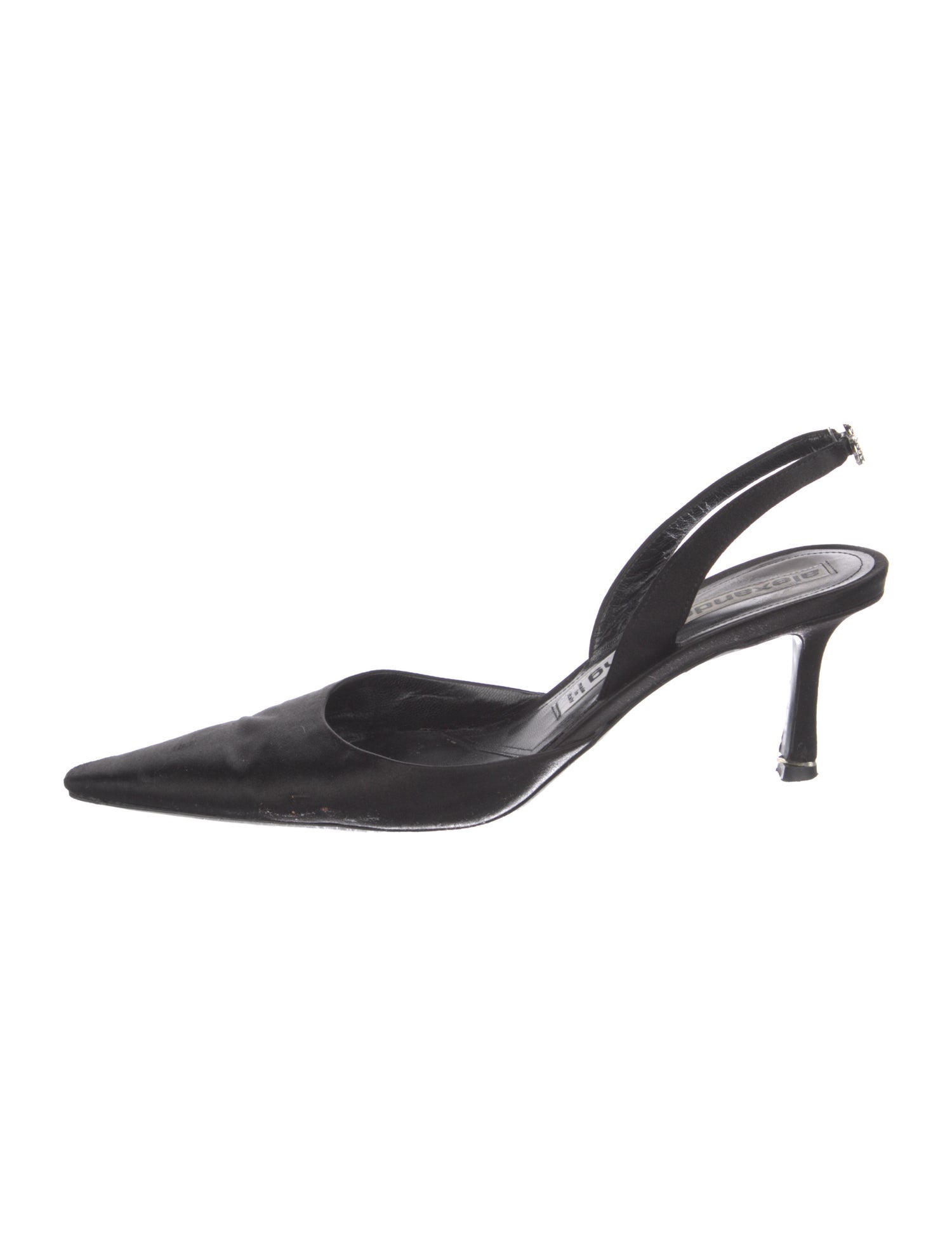 Alexander Wang Satin Crystal Embellishments Slingback Pumps