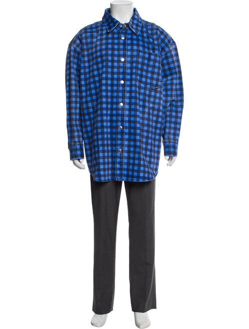 Alexander Wang Plaid Print Long Sleeve Shirt