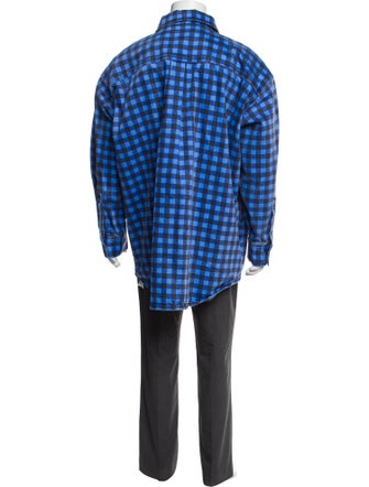 Alexander Wang Plaid Print Long Sleeve Shirt
