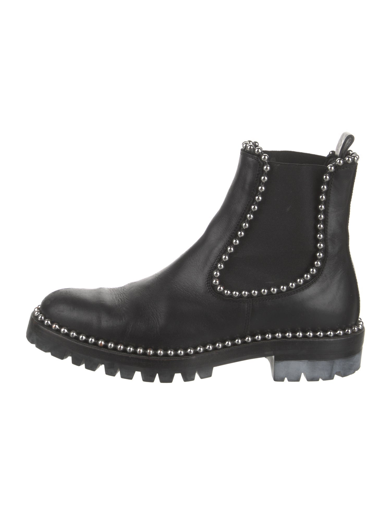 Alexander Wang Leather Studded Accents Chelsea Boots