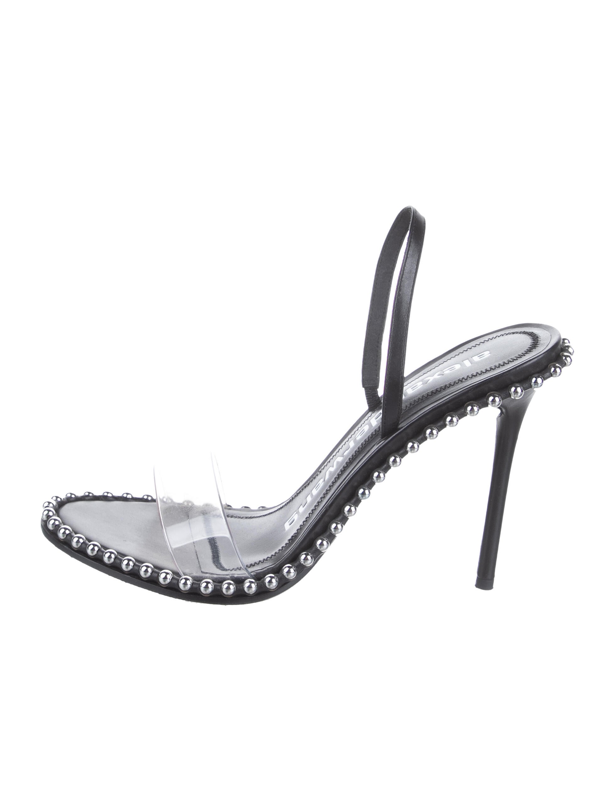 Alexander Wang Leather Studded Accents Slingback Sandals