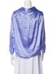 Alexander Wang Silk V-Neck Button-Up Top