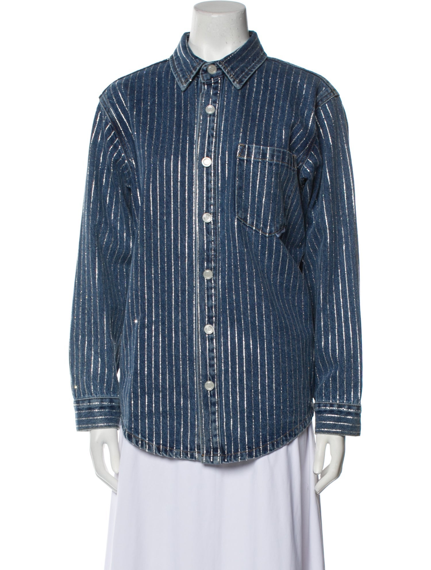 Alexander Wang Striped Denim Jacket