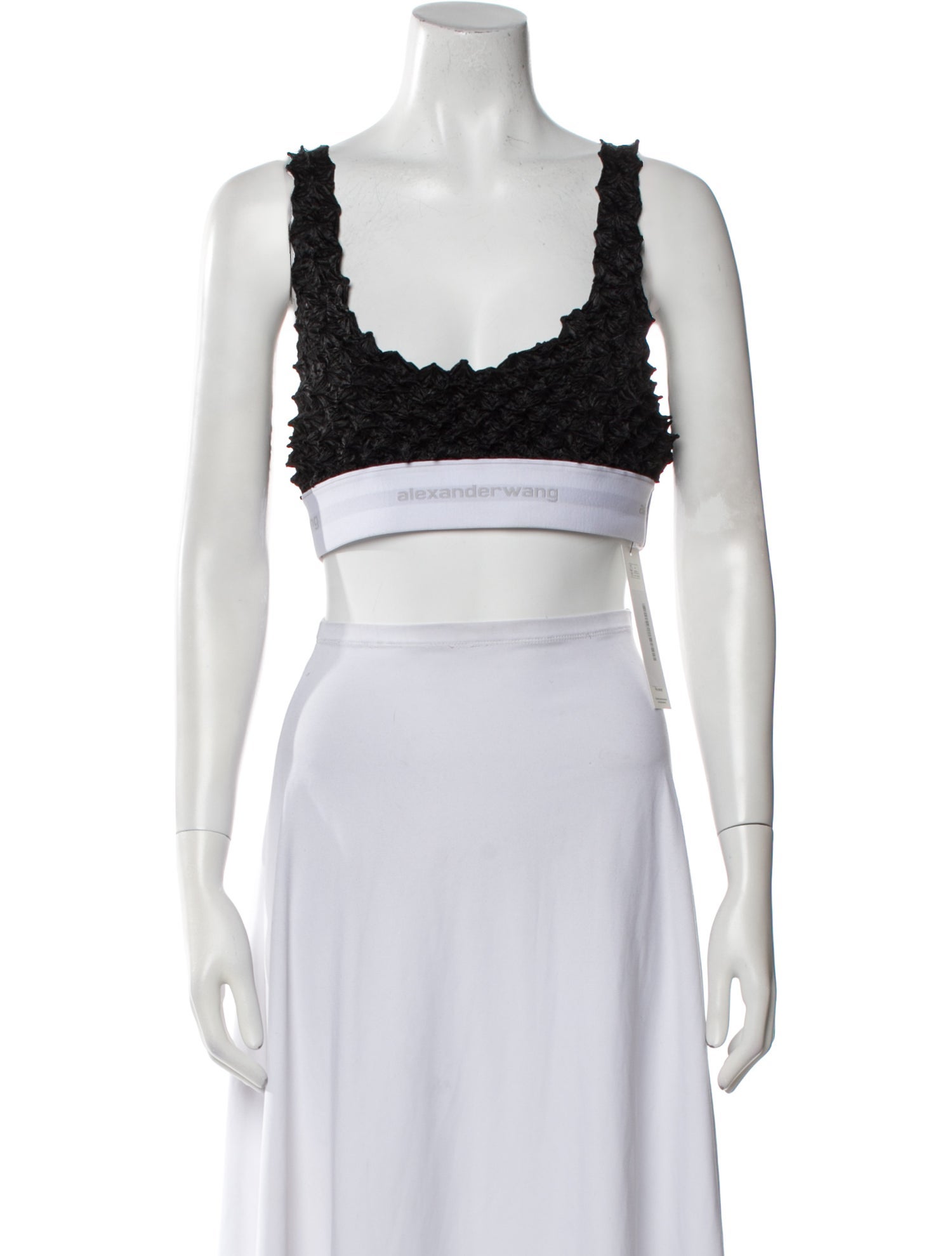 Alexander Wang Scoop Neck Sleeveless Crop Top