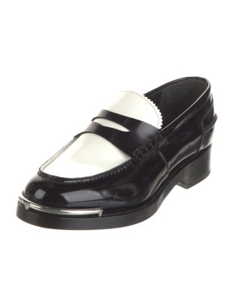 Alexander Wang Patent Leather Scalloped Accent Loafers