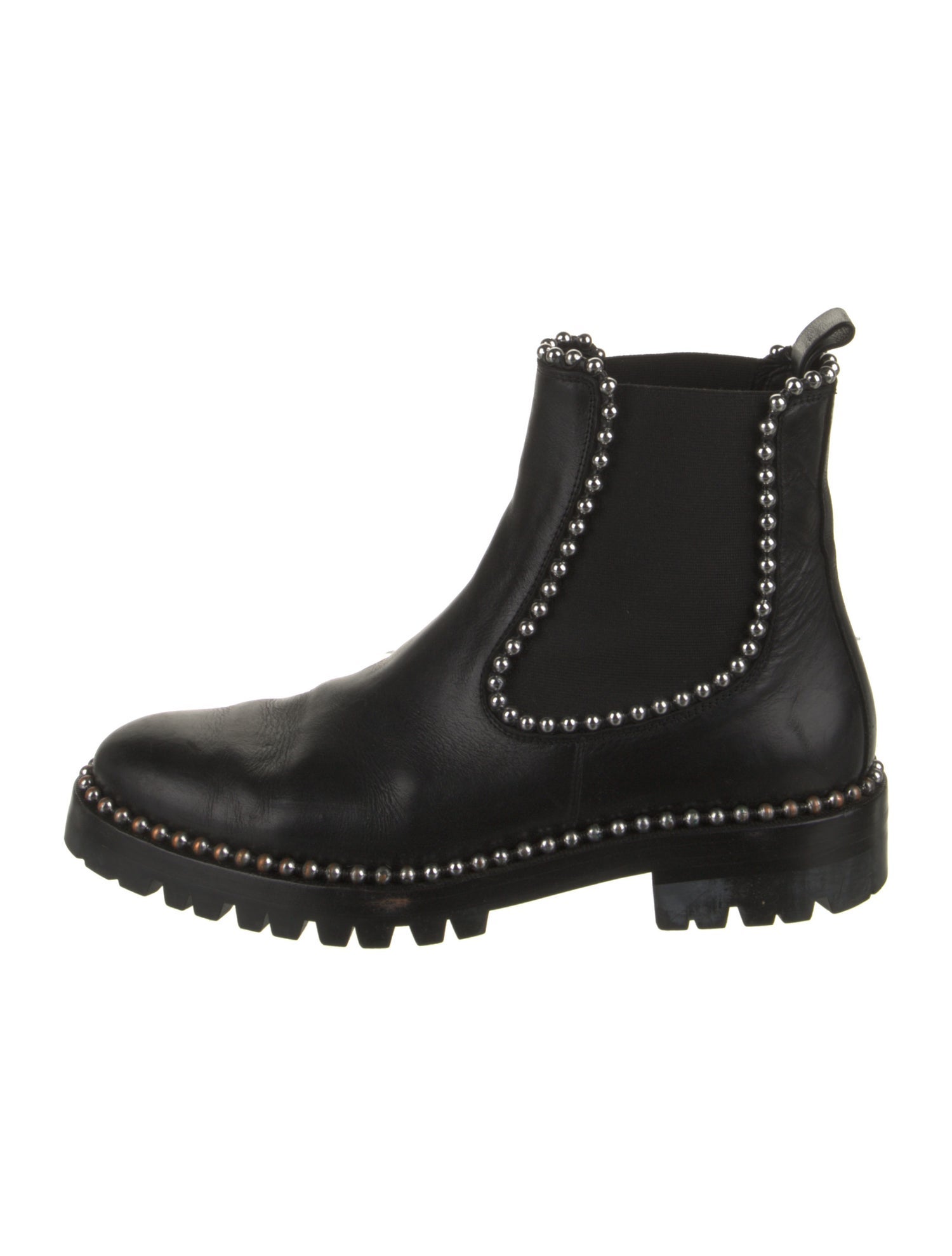 Alexander Wang Leather Studded Accents Chelsea Boots