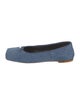 Alexander Wang Denim Bow Accents Ballet Flats