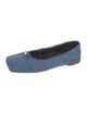 Alexander Wang Denim Bow Accents Ballet Flats