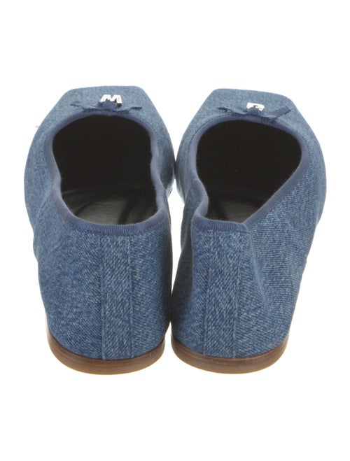 Alexander Wang Denim Bow Accents Ballet Flats