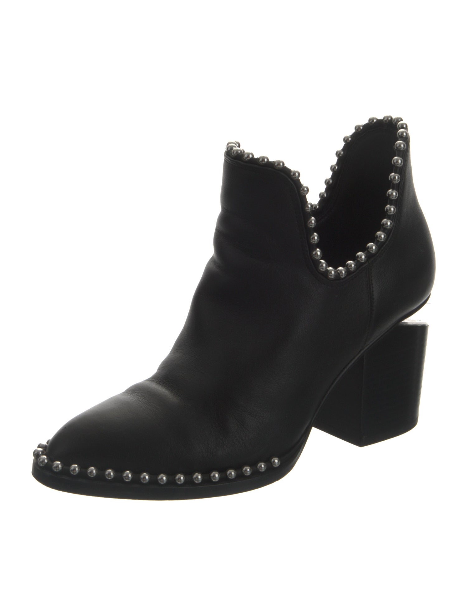 Alexander Wang Leather Studded Accents Boots