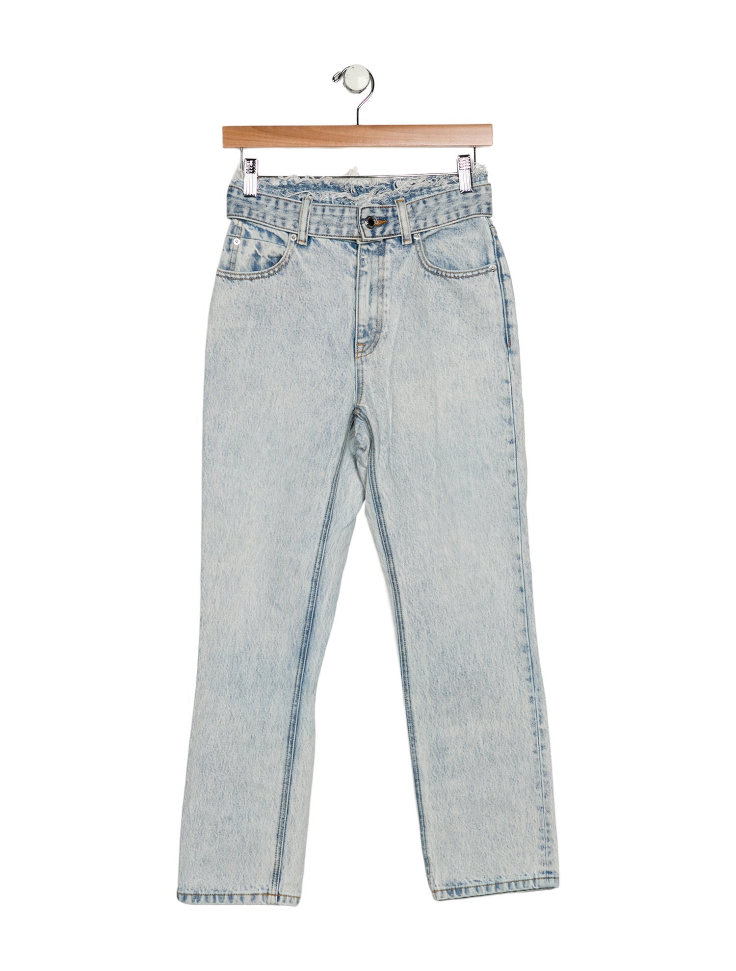 Alexander Wang Mid-Rise Straight Leg Jeans