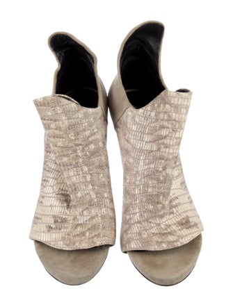 Alexander Wang Suede Animal Print Sandals