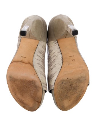 Alexander Wang Suede Animal Print Sandals