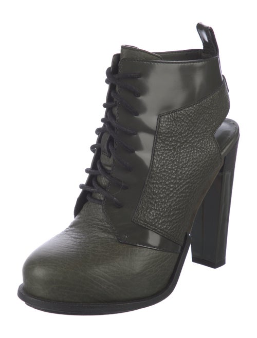 Alexander Wang Leather Cutout Accent Lace-Up Boots