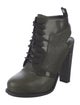 Alexander Wang Leather Cutout Accent Lace-Up Boots