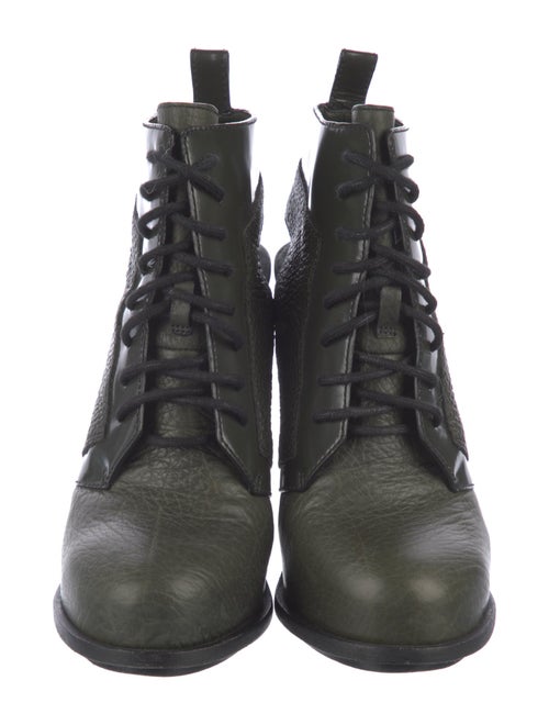 Alexander Wang Leather Cutout Accent Lace-Up Boots