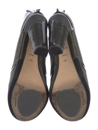 Alexander Wang Leather Cutout Accent Lace-Up Boots