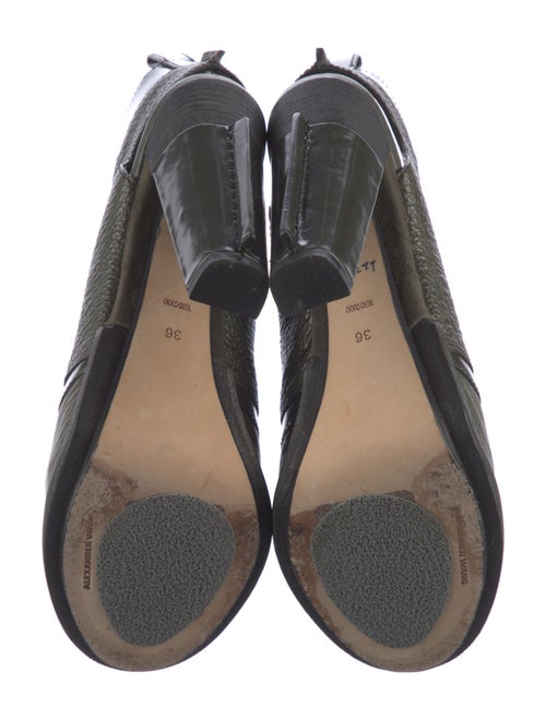 Alexander Wang Leather Cutout Accent Lace-Up Boots