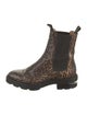 Alexander Wang Leather Animal Print Chelsea Boots