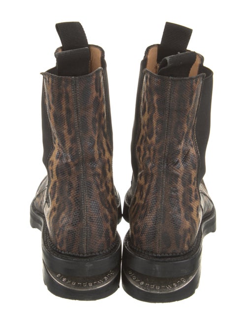 Alexander Wang Leather Animal Print Chelsea Boots