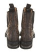 Alexander Wang Leather Animal Print Chelsea Boots