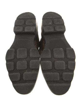 Alexander Wang Leather Animal Print Chelsea Boots