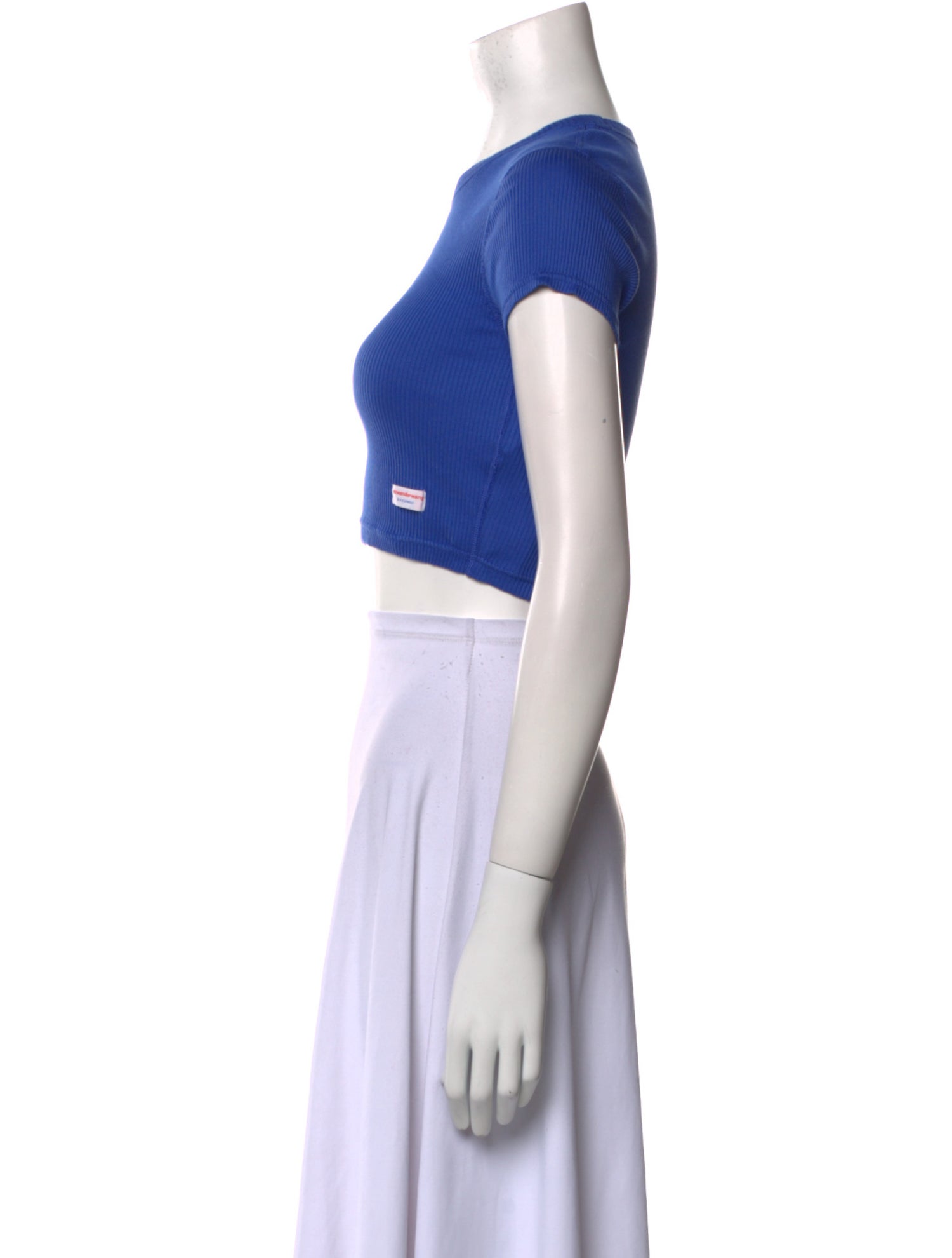 Alexander Wang Crew Neck Short Sleeve Crop Top