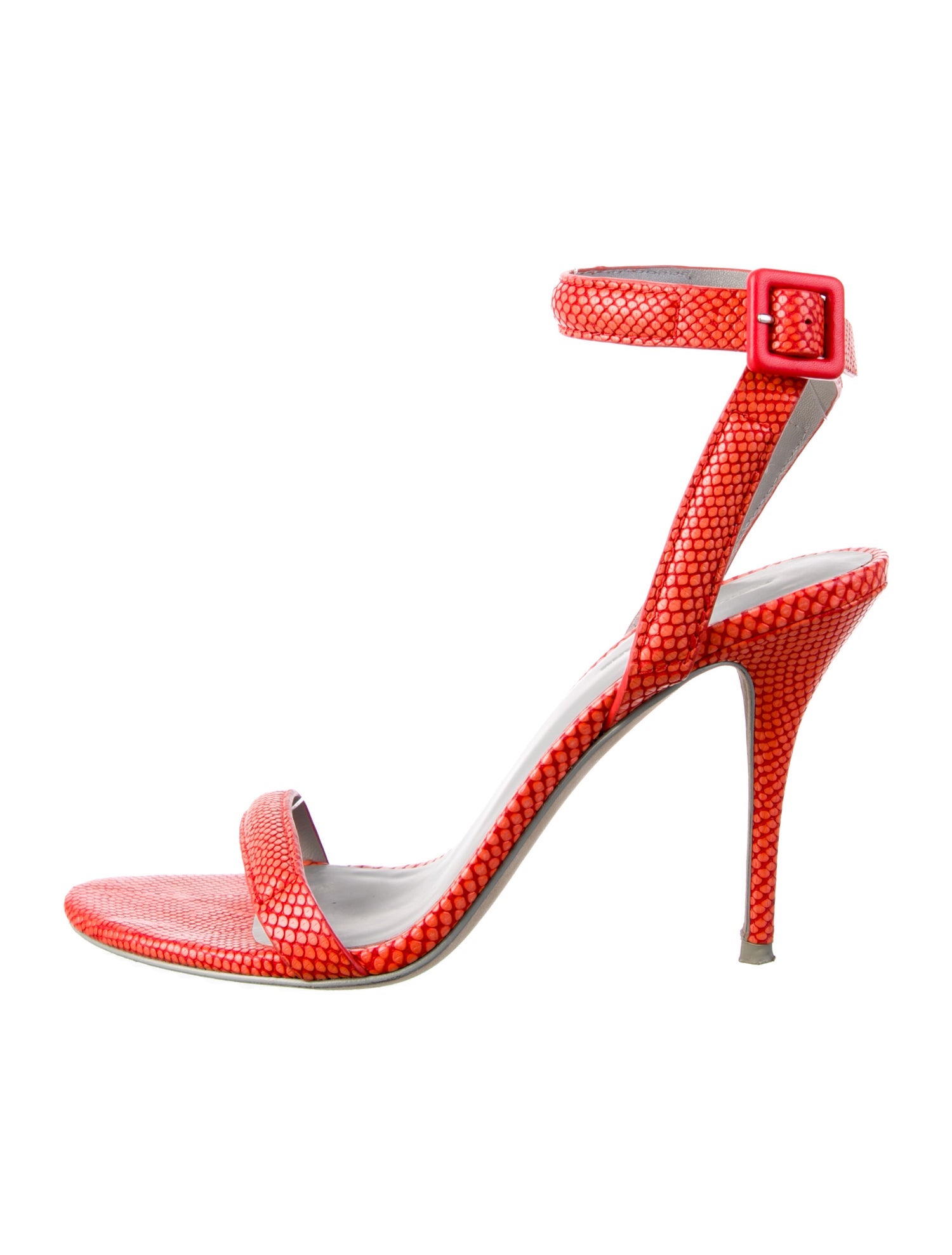 Alexander Wang Leather Animal Print Sandals