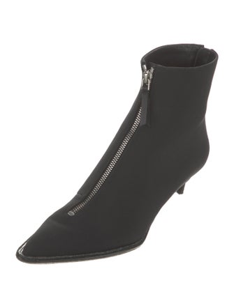 Alexander Wang Neoprene Crystal Embellishments Lace-Up Boots