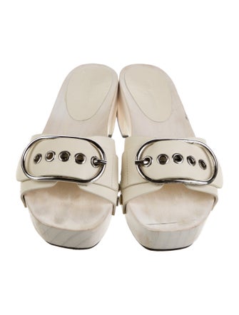 Alexander Wang Leather Studded Accents Slides