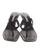 Alexander Wang Signature Logo Leather Slides